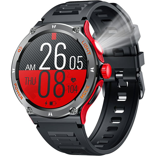 Sportliche Herrenuhr mit HD-Bildschirm, GPS und Taschenlampe