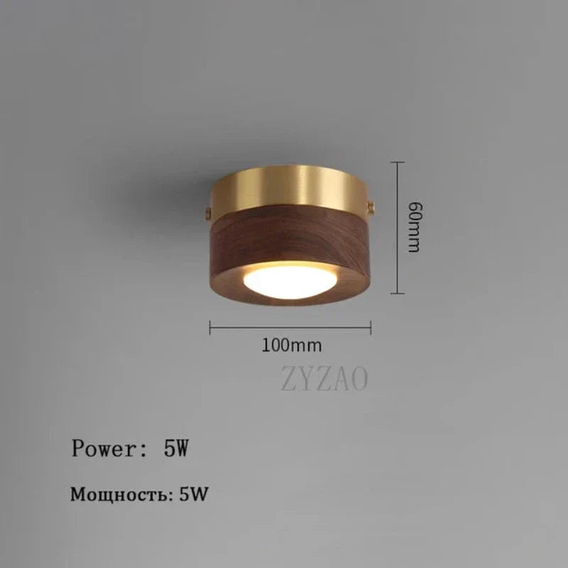 Deckenleuchte aus Holz im eleganten Stil mit intensiver LED