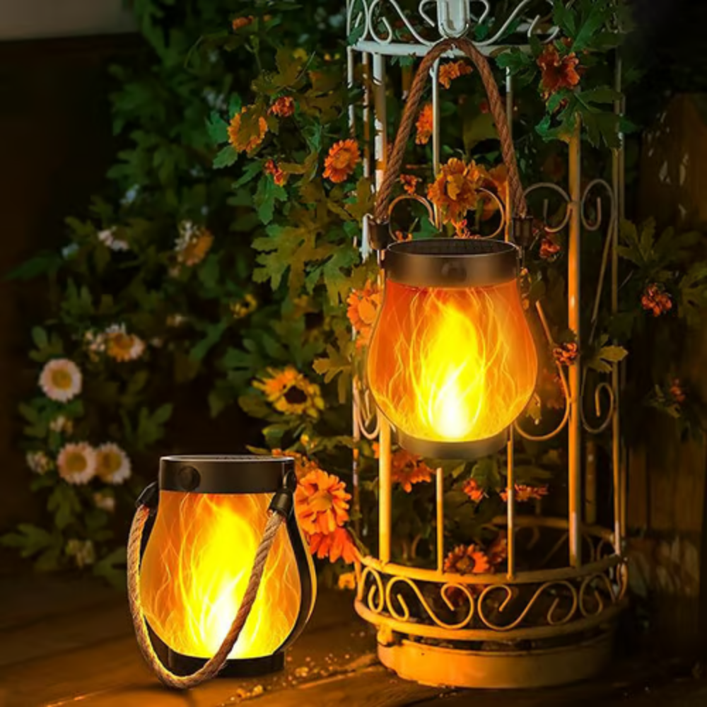 Lampe Solaire Étanche avec Effet Flamme Dynamique - Foivo