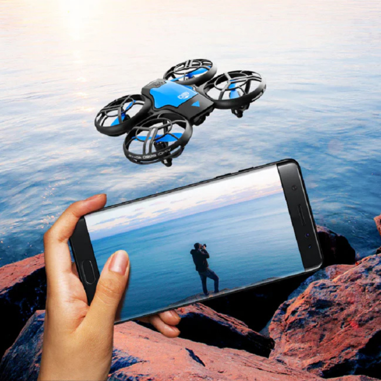 Faltbare 4K WiFi FPV Drohne mit HD-Kamera und Stabilisator