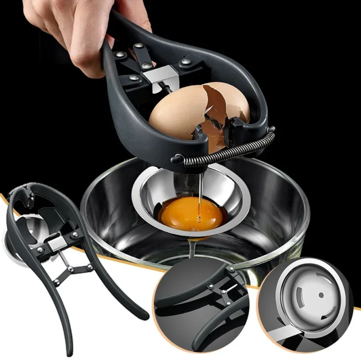 Ergonomischer und praktischer Edelstahl-Eieröffner