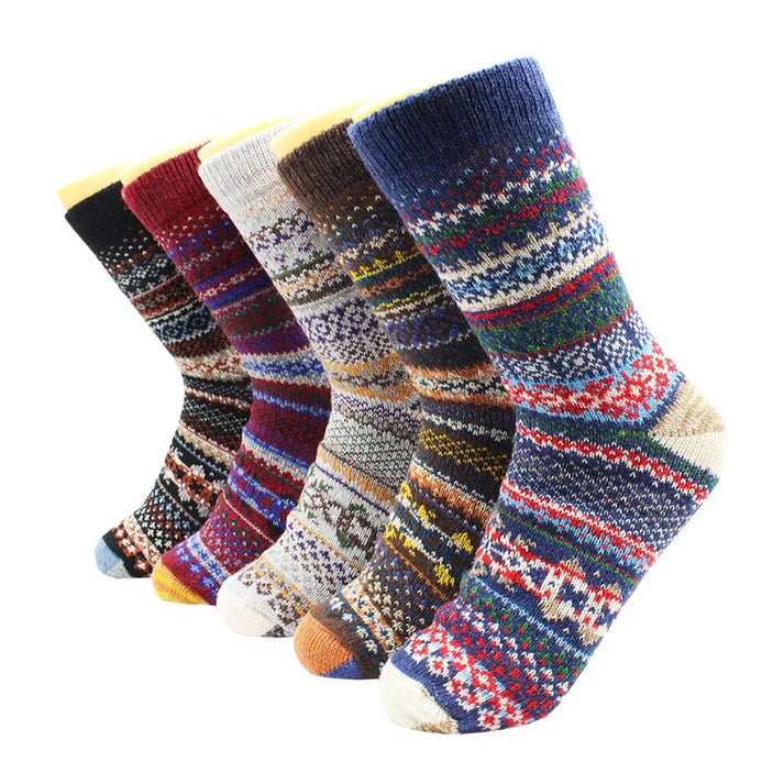 Warme und weiche Woll- und Kaschmirsocken, 5 Paar
