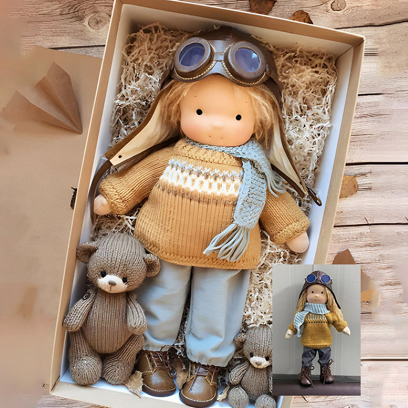 Handgefertigte Lernpuppe für kreative Kinder