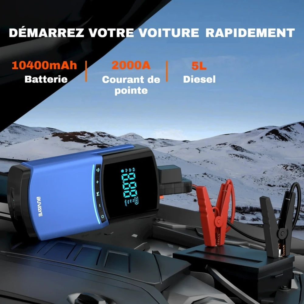 Leistungsstarker und kompakter Kompressor und Batterielade-Booster