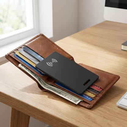 Marcherelle™ – Wiederaufladbare Portfoliokarte zur Nachverfolgung, Kompatibel mit Apple Find My