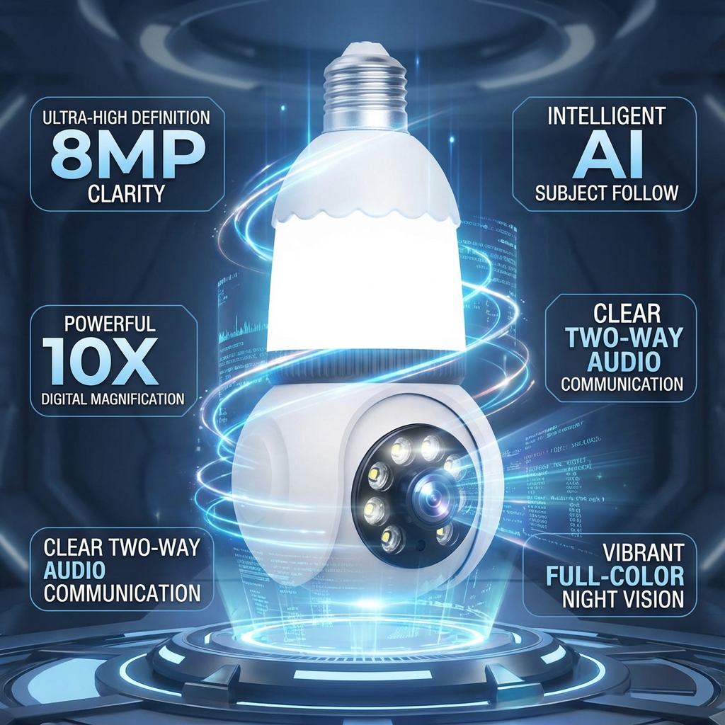 Marcherelle™ – Sicherheitskamera mit LED-Lampe und Farbsehen