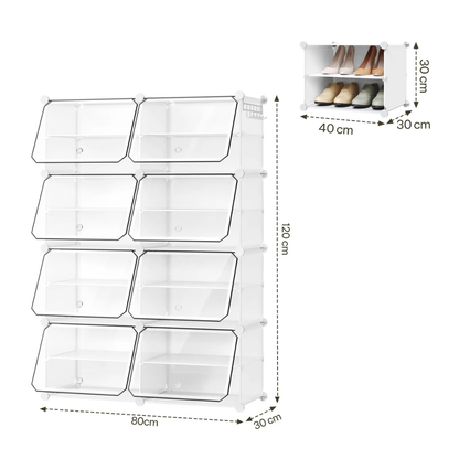 Kompakter faltbarer und modularer Schuhschrank
