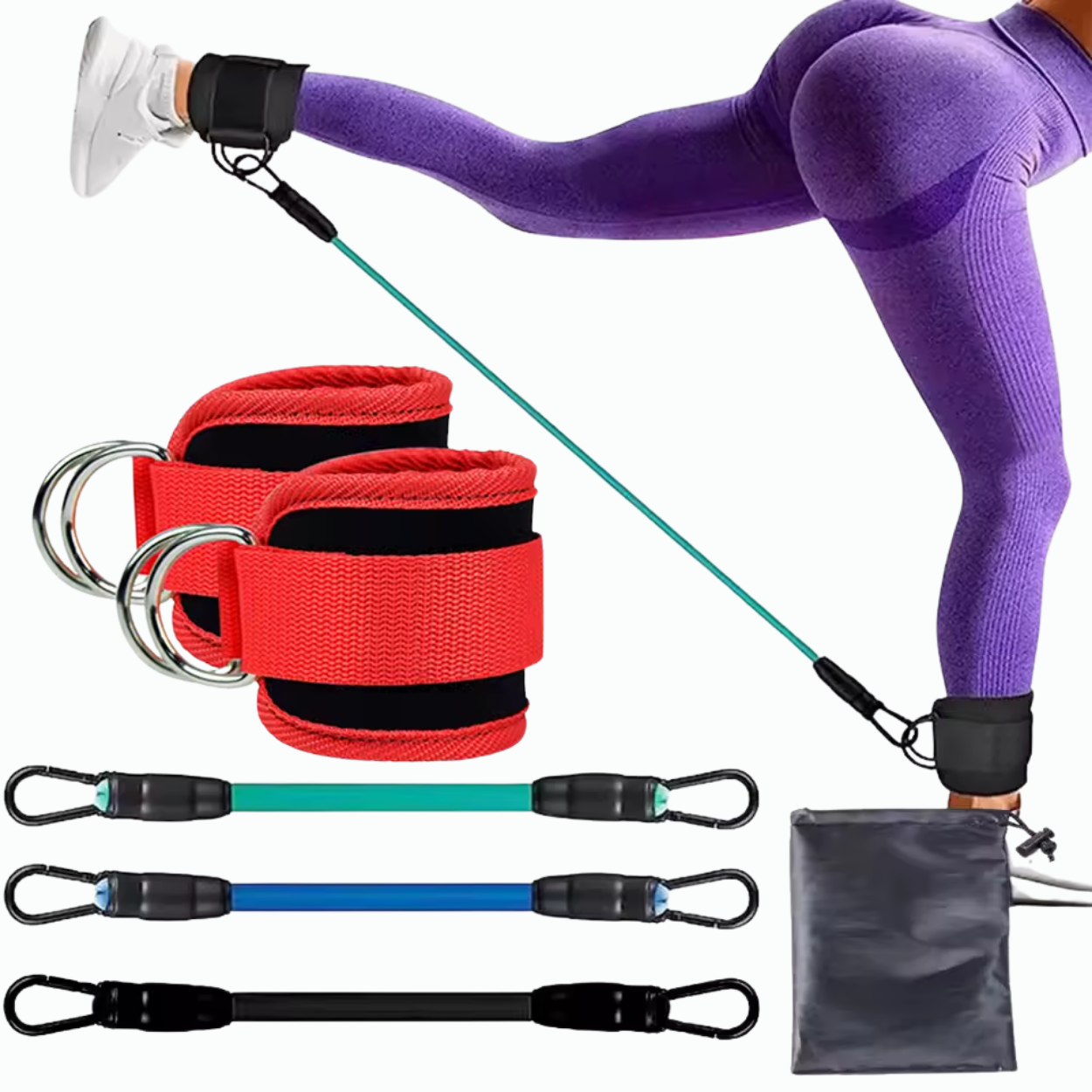 Elastische Trainingsausrüstung für Gesäß und Beine