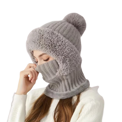 Weiche und warme Samtmütze für Damen