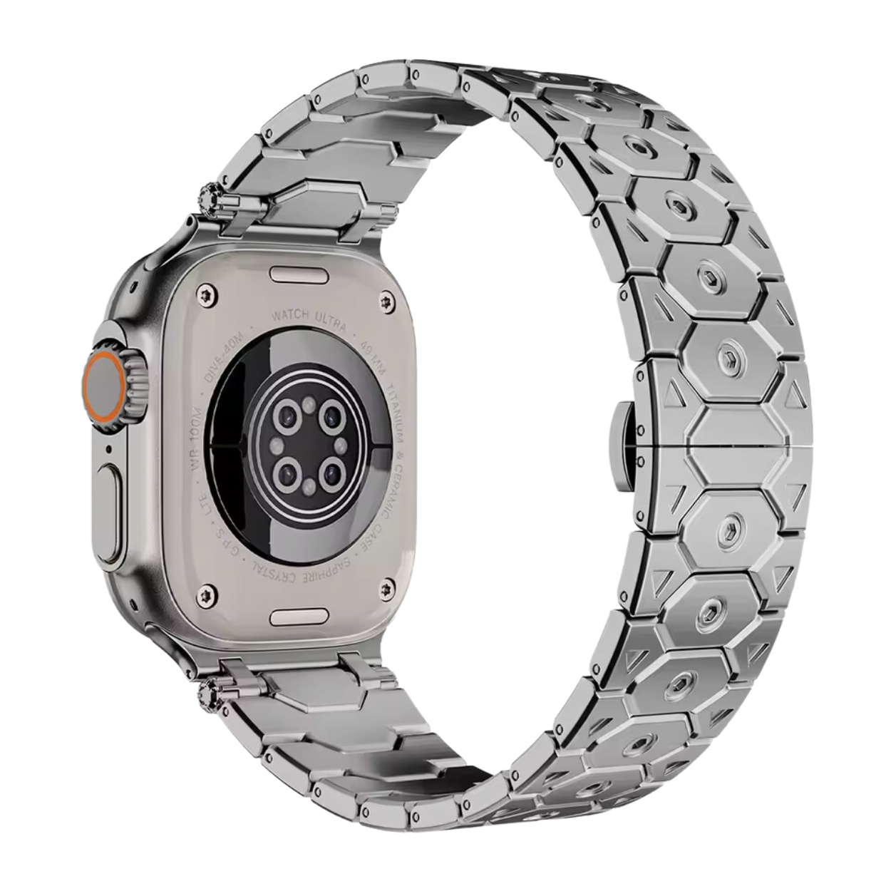Elegantes schwarzes Metallarmband für Apple Watch