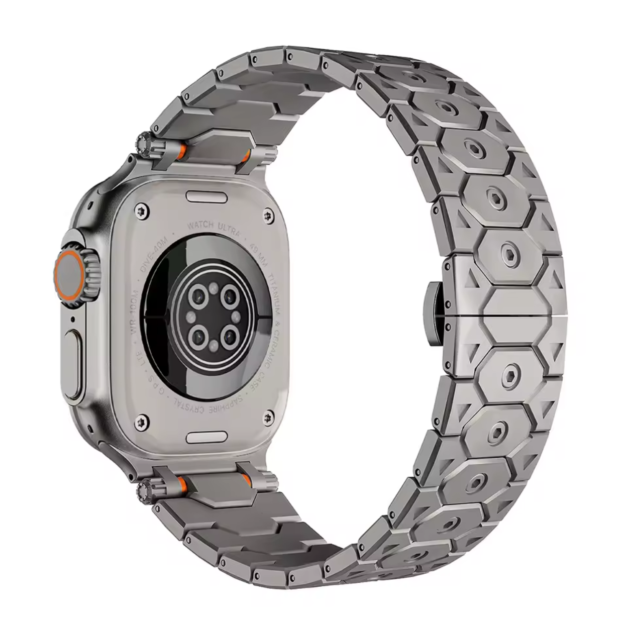Elegantes schwarzes Metallarmband für Apple Watch