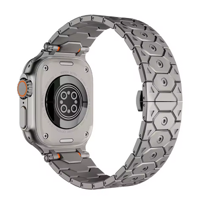 Elegantes schwarzes Metallarmband für Apple Watch
