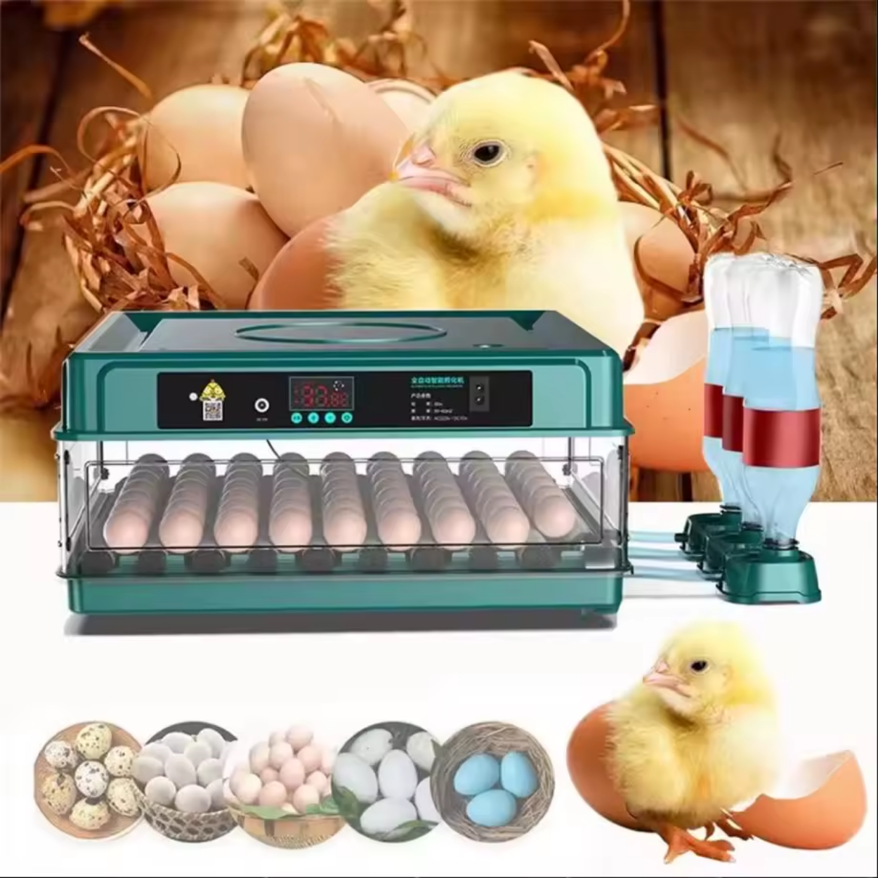 Automatischer Eierbrüter mit Wende- und Temperaturkontrolle