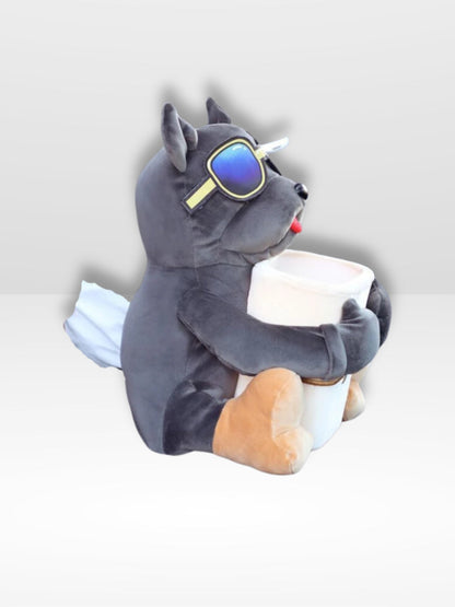 Autoarmlehne mit Hundemotiv, Mülleimer und Taschentuchbox