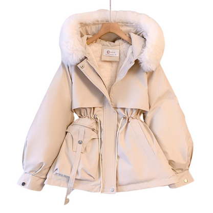 Damen-Winterparka mit Kapuze und warmem Futter