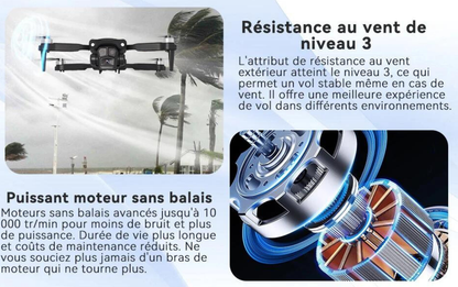 Marcherelle™ | Tragbare Drohne mit zwei Kameras – Intelligente Stabilisierung und Live-Video