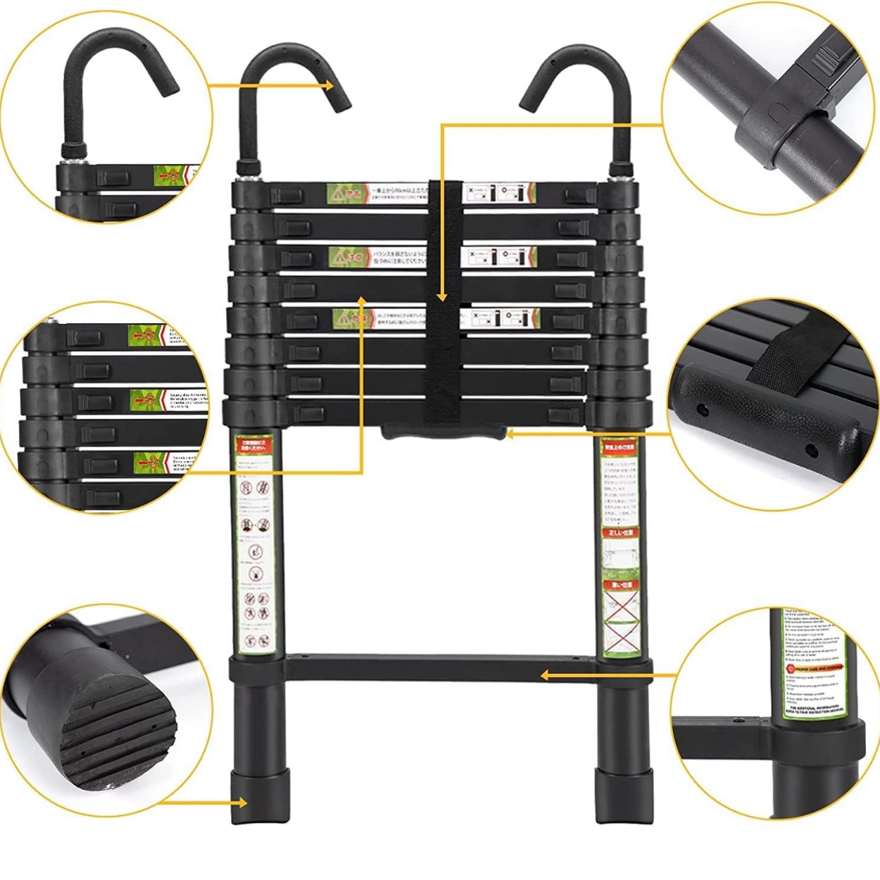 Teleskopleiter Aluminium 6,2m Hohe Sicherheit