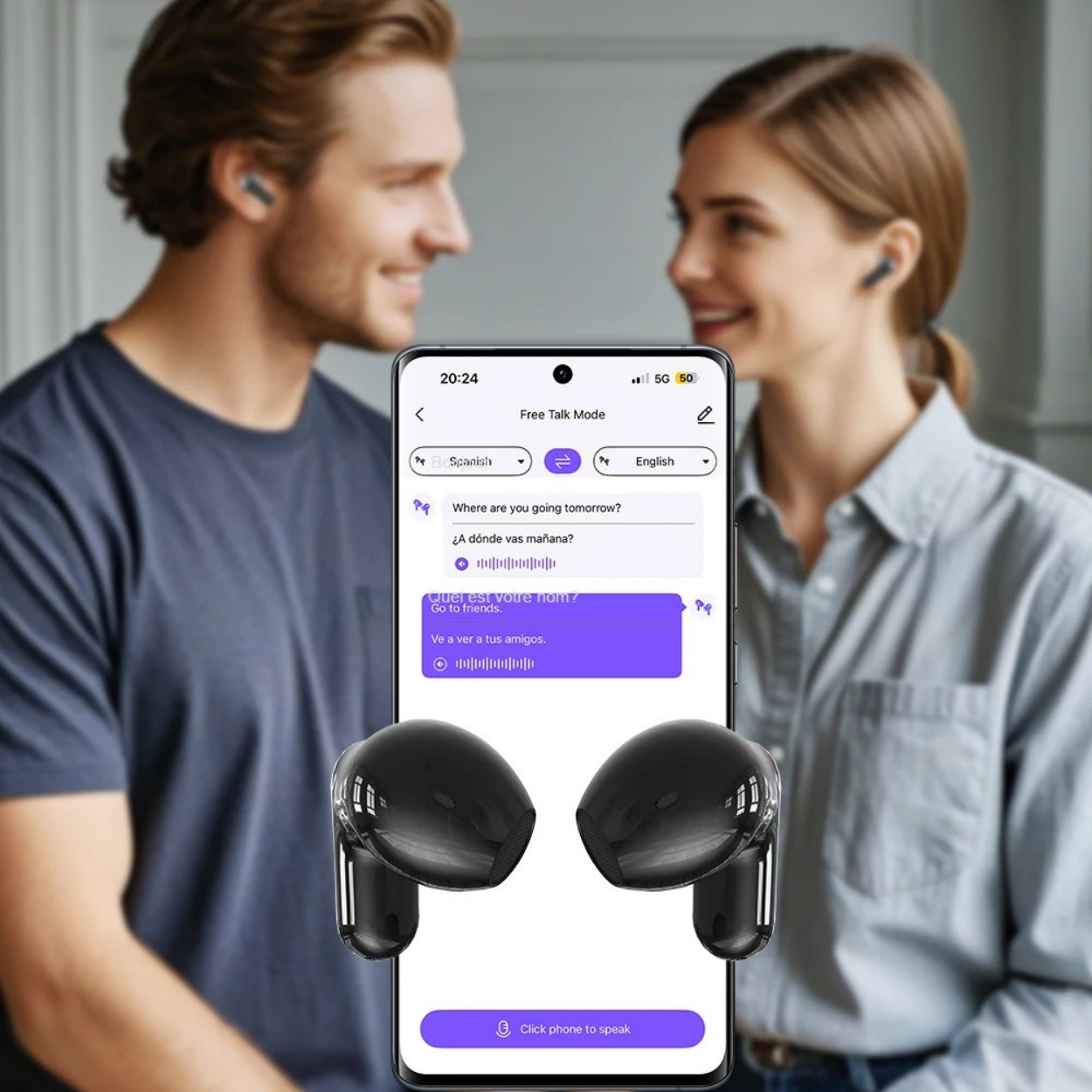 Bluetooth-Kopfhörer mit Echtzeit-Übersetzung