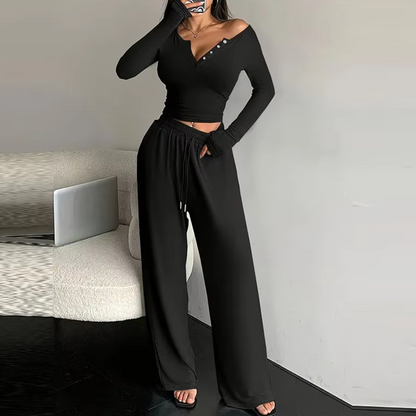 Bequeme Oversize-Hose und Pullover