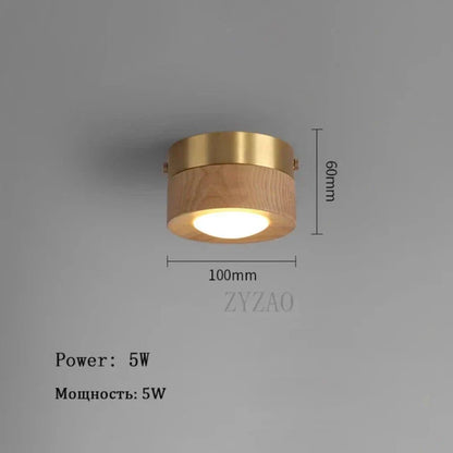 Deckenleuchte aus Holz im eleganten Stil mit intensiver LED