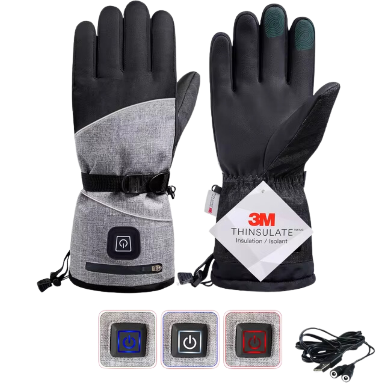 Elektrische, beheizbare Handschuhe für Herren und Damen