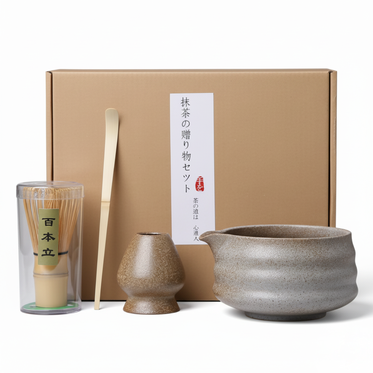 Traditionelle japanische Matcha-Teekanne und Zubehör
