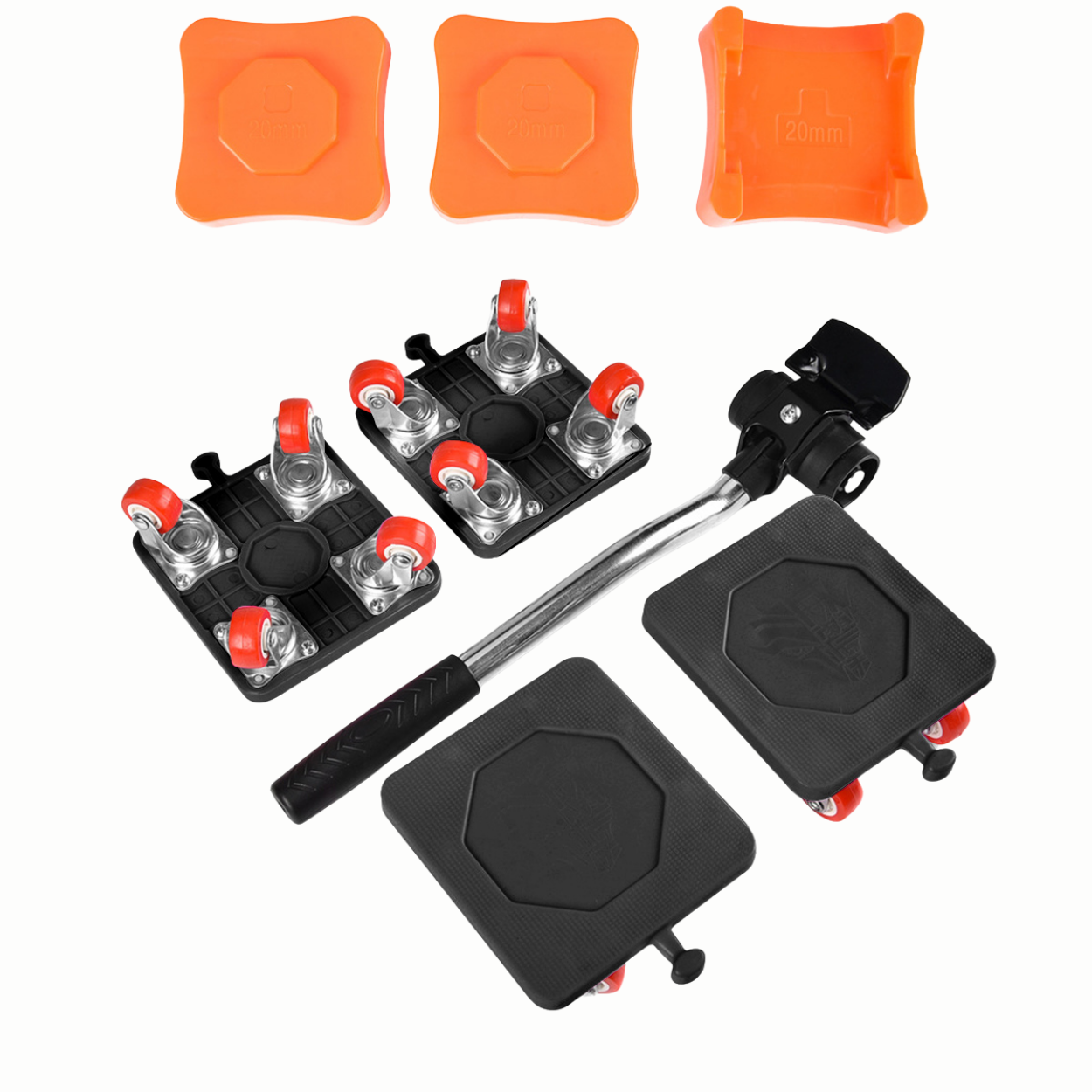 Möbeltransportrollen mit Hebe-Set