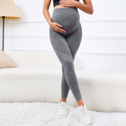 Elastische Schwangerschafts-Leggings mit Bauchstütze und Schlank-Effekt