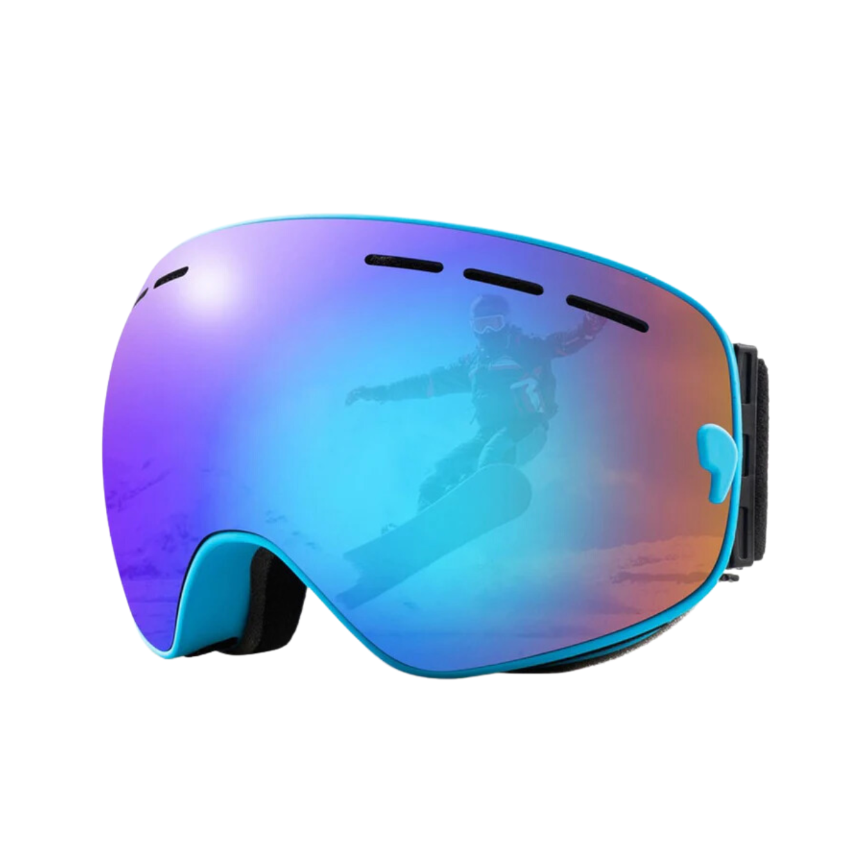 Skibrille mit Antibeschlag- und Belüftungsfunktion