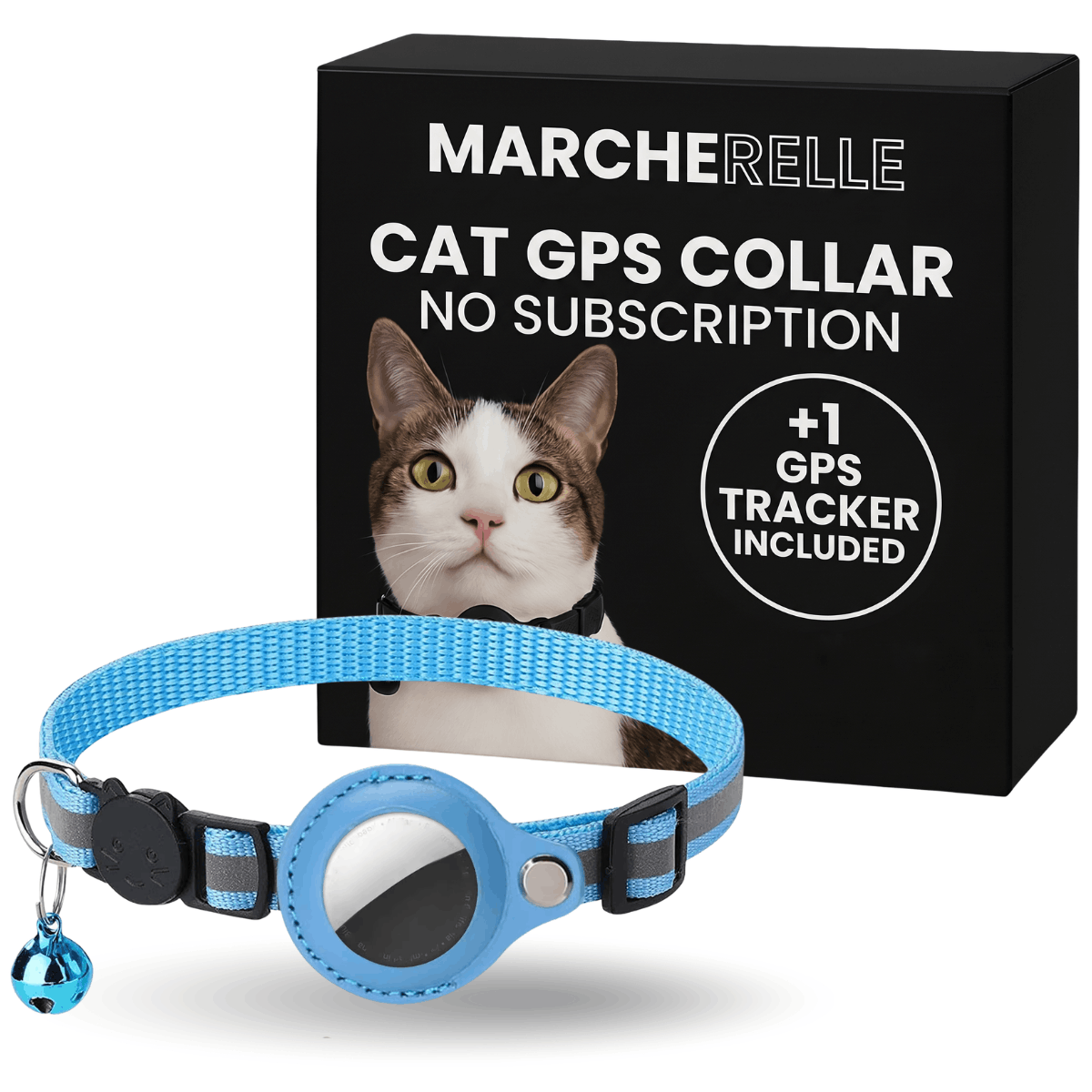 Macherelle™ – GPS-Katzenhalsband ohne Abonnement | Kompatibel mit iOS & Android