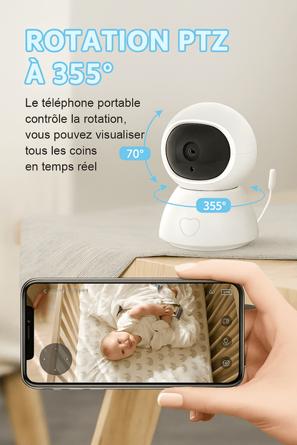 Marcherelle™ – Babyphone Caméra 1080p avec Vision Nocturne