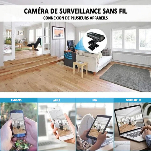 Marcherelle™ – Caméra de Surveillance Sans Fil 1080p Vision Nocturne & Détection de Mouvement