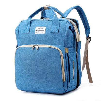 Marcherelle™ – Sac à Langer Sac à Dos 3-en-1 avec Lit Bébé & Grande Capacité