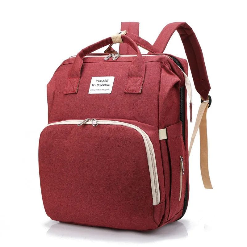 Marcherelle™ – Sac à Langer Sac à Dos 3-en-1 avec Lit Bébé & Grande Capacité