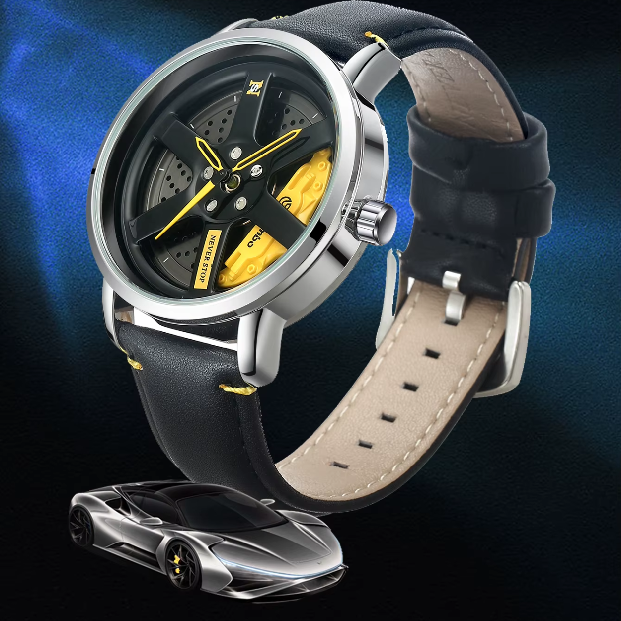 Herren-Sportuhr mit Chronograph und Racing-Design