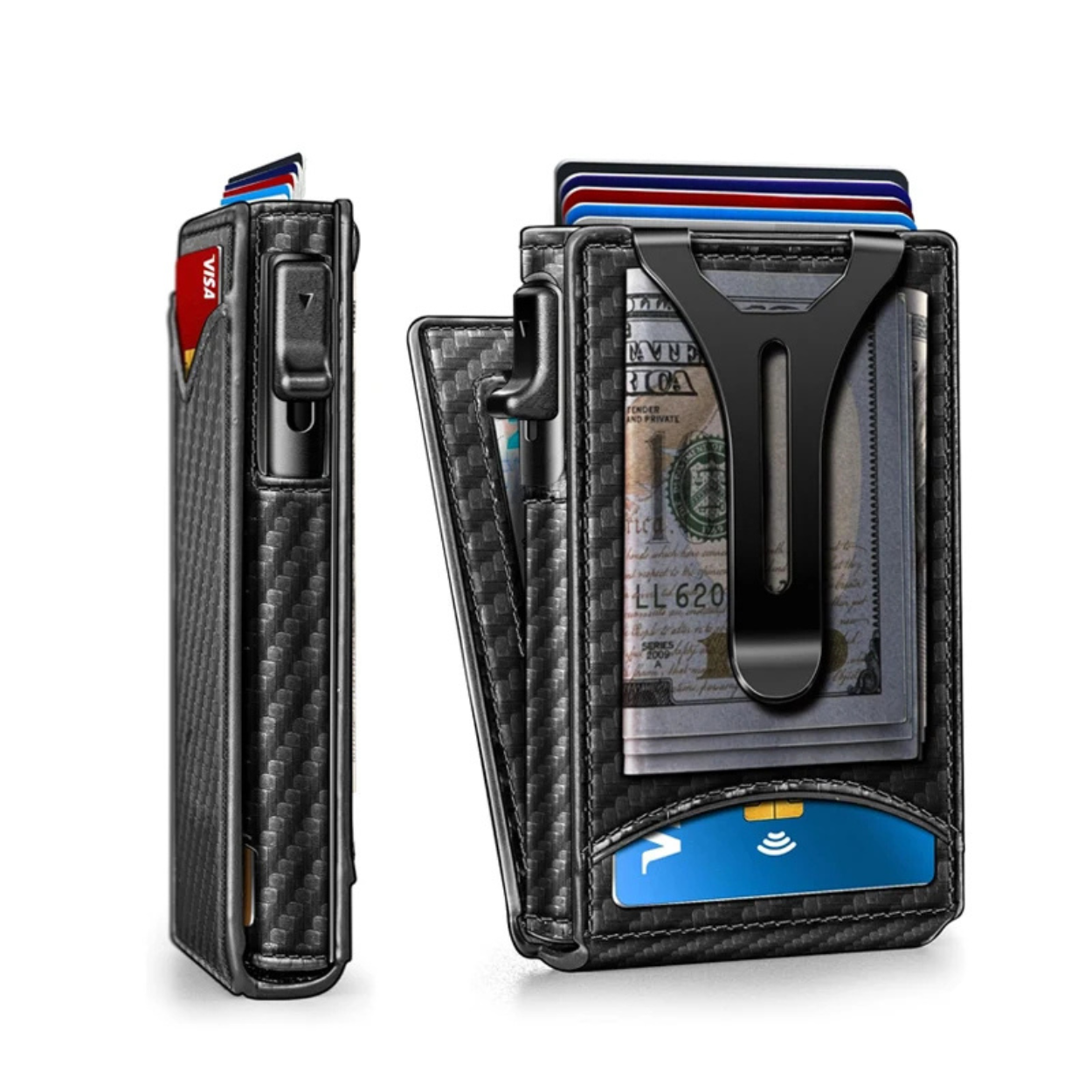 Dünnes Aluminium-Portemonnaie mit RFID-Schutz