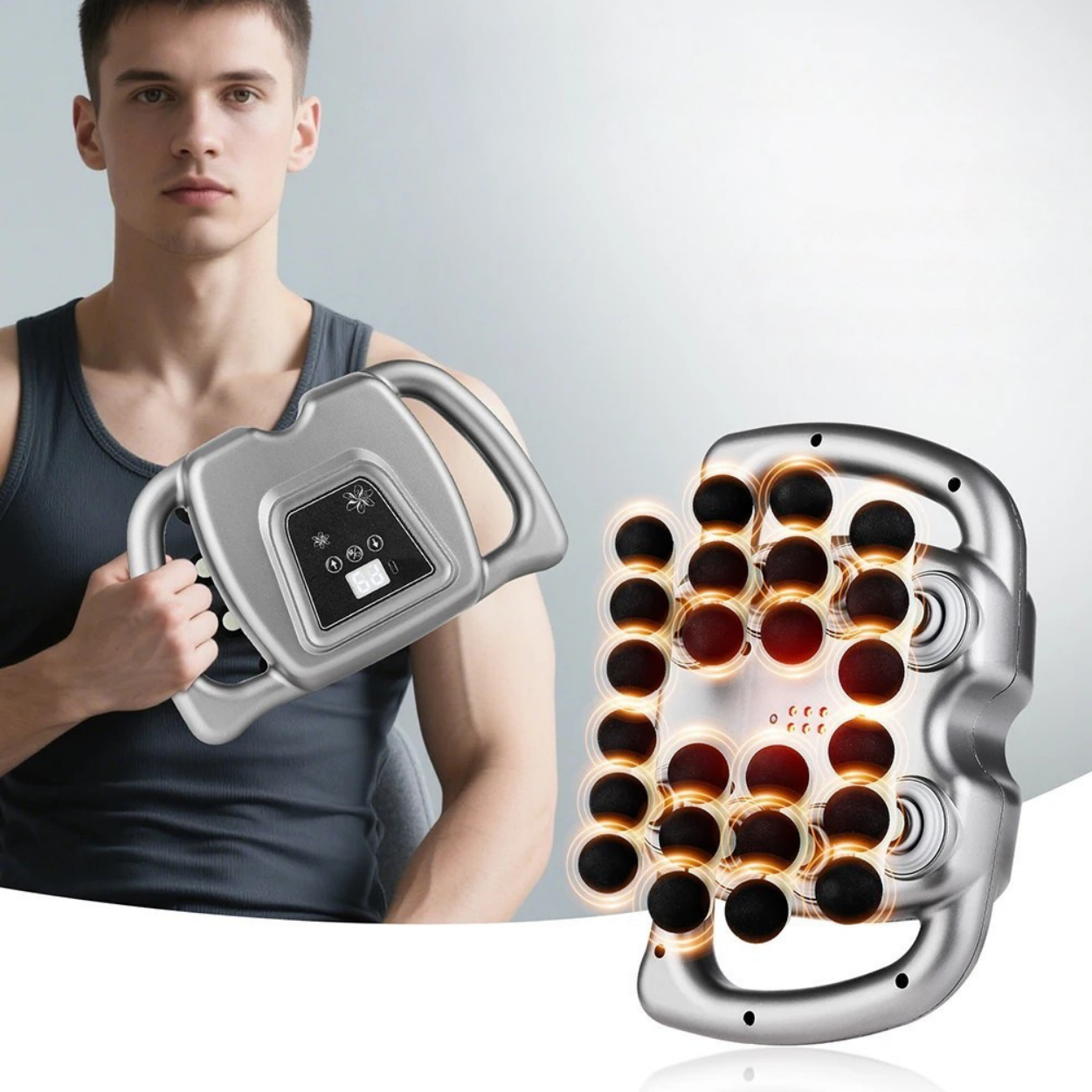 Professionelle Massagepistole mit 24 Rollen