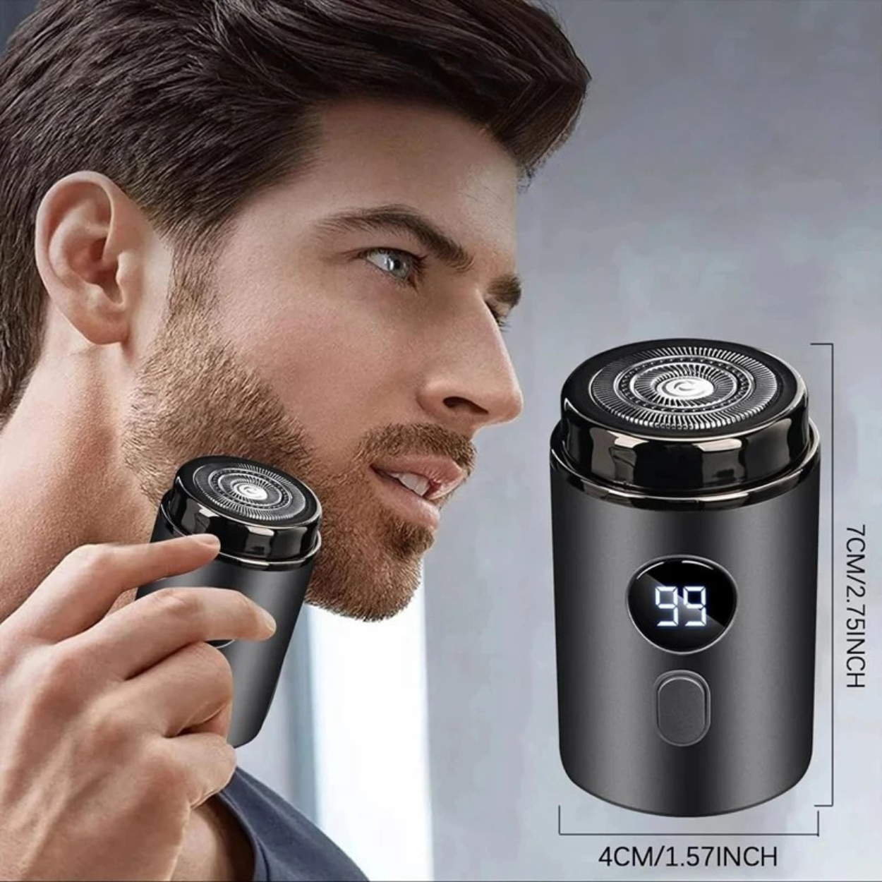 Tragbarer und kompakter Elektrorasierer