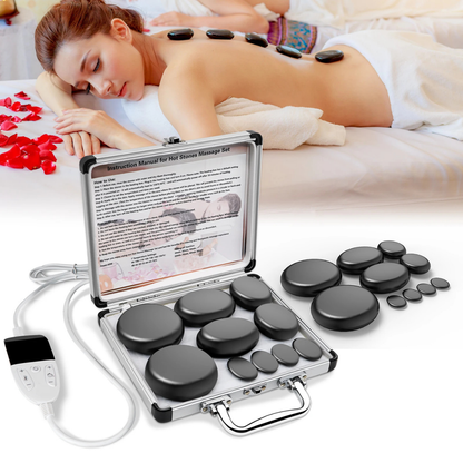 Basalt-Heizstein mit Integrierter Heizung für Massage