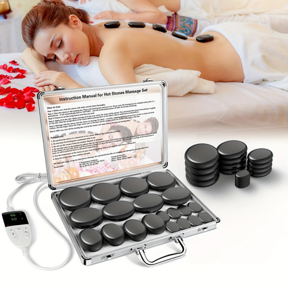 Basalt-Heizstein mit Integrierter Heizung für Massage