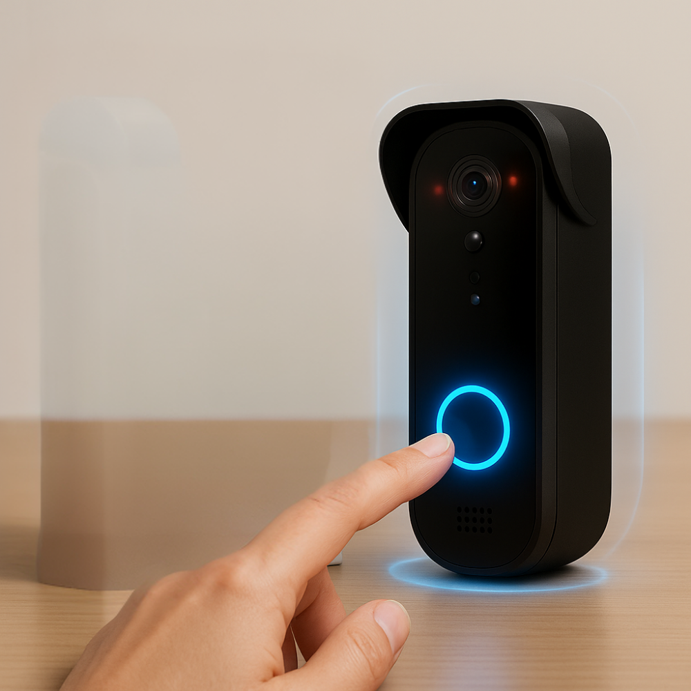 Caméra de Porte Intelligente avec Vision Nocturne et Alertes de Mouvement - Foivo