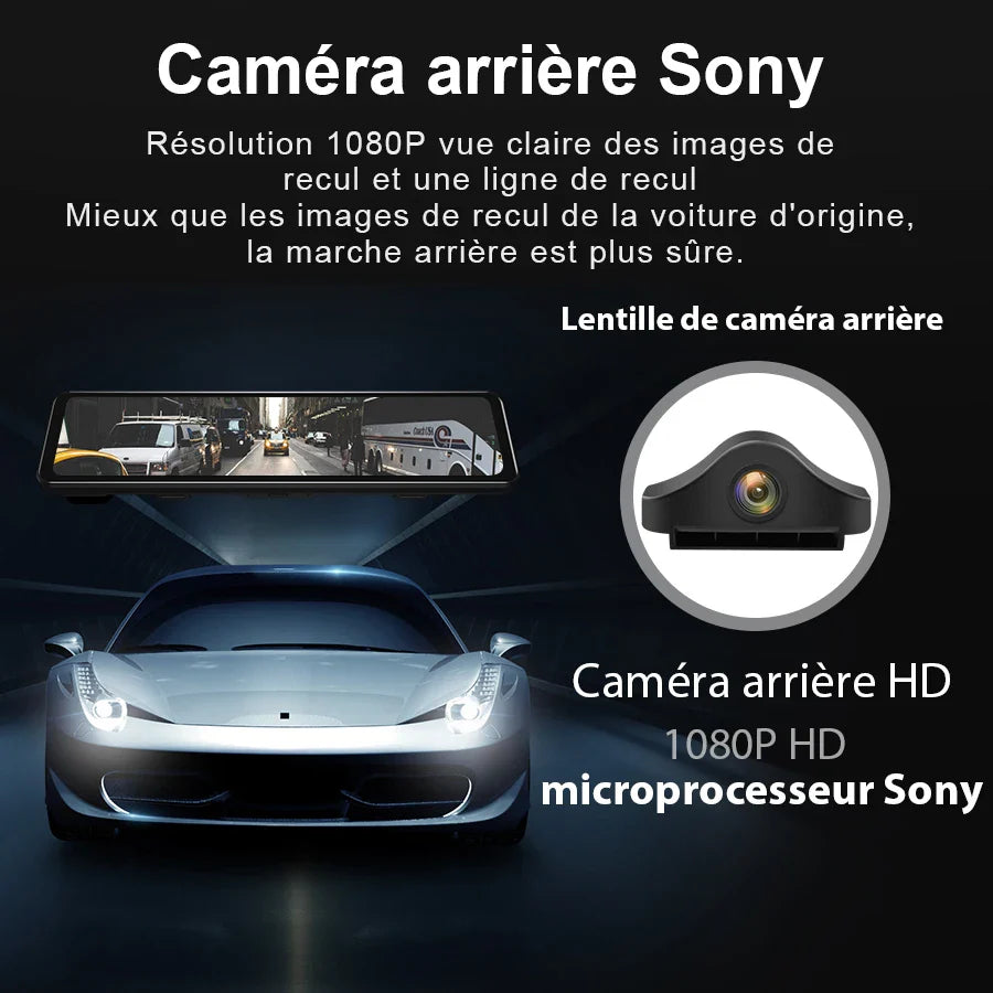 4K-Rückspiegelkamera mit GPS und Aufnahmefunktion