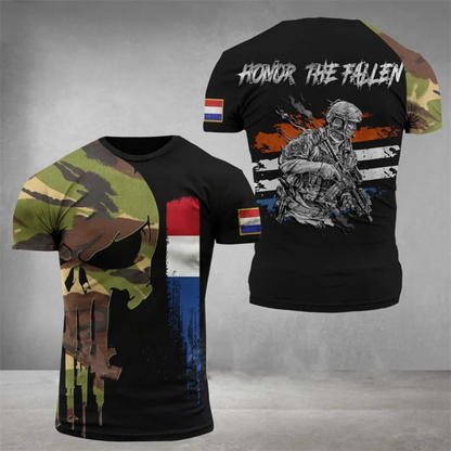 T-Shirt im Militär-Stil Tarnmuster für Herren