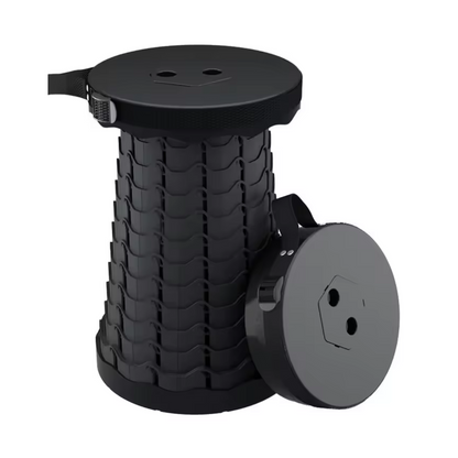 Klappbarer und höhenverstellbarer Hocker