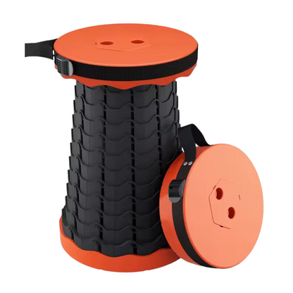 Klappbarer und höhenverstellbarer Hocker