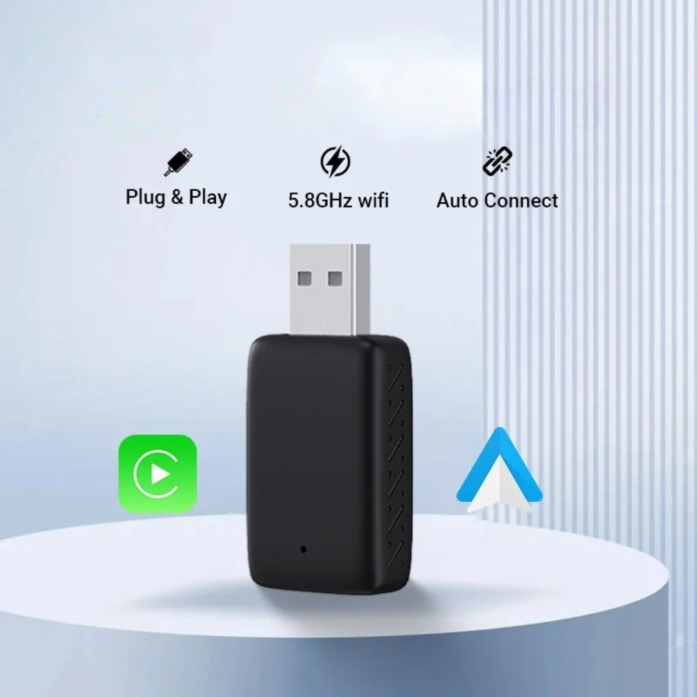 Kompakter und praktischer kabelloser CarPlay USB-Adapter