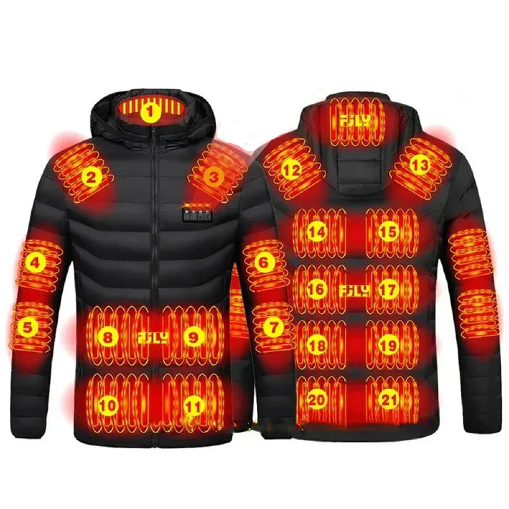 Elektrische Heizjacke mit 21 Heizzonen
