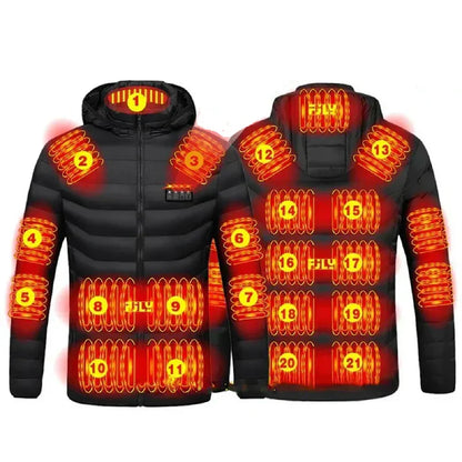 Elektrische Heizjacke mit 21 Heizzonen