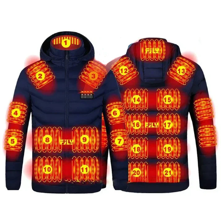 Elektrische Heizjacke mit 21 Heizzonen