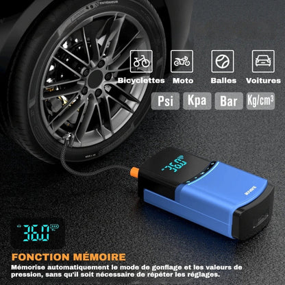 Leistungsstarker und kompakter Kompressor und Batterielade-Booster